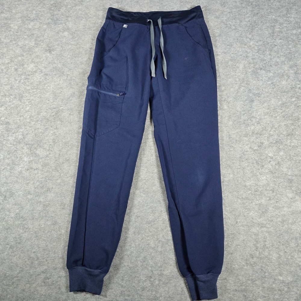 Figs Womens Navy Blue Technical Collection Jogger Scrub Pants XXS